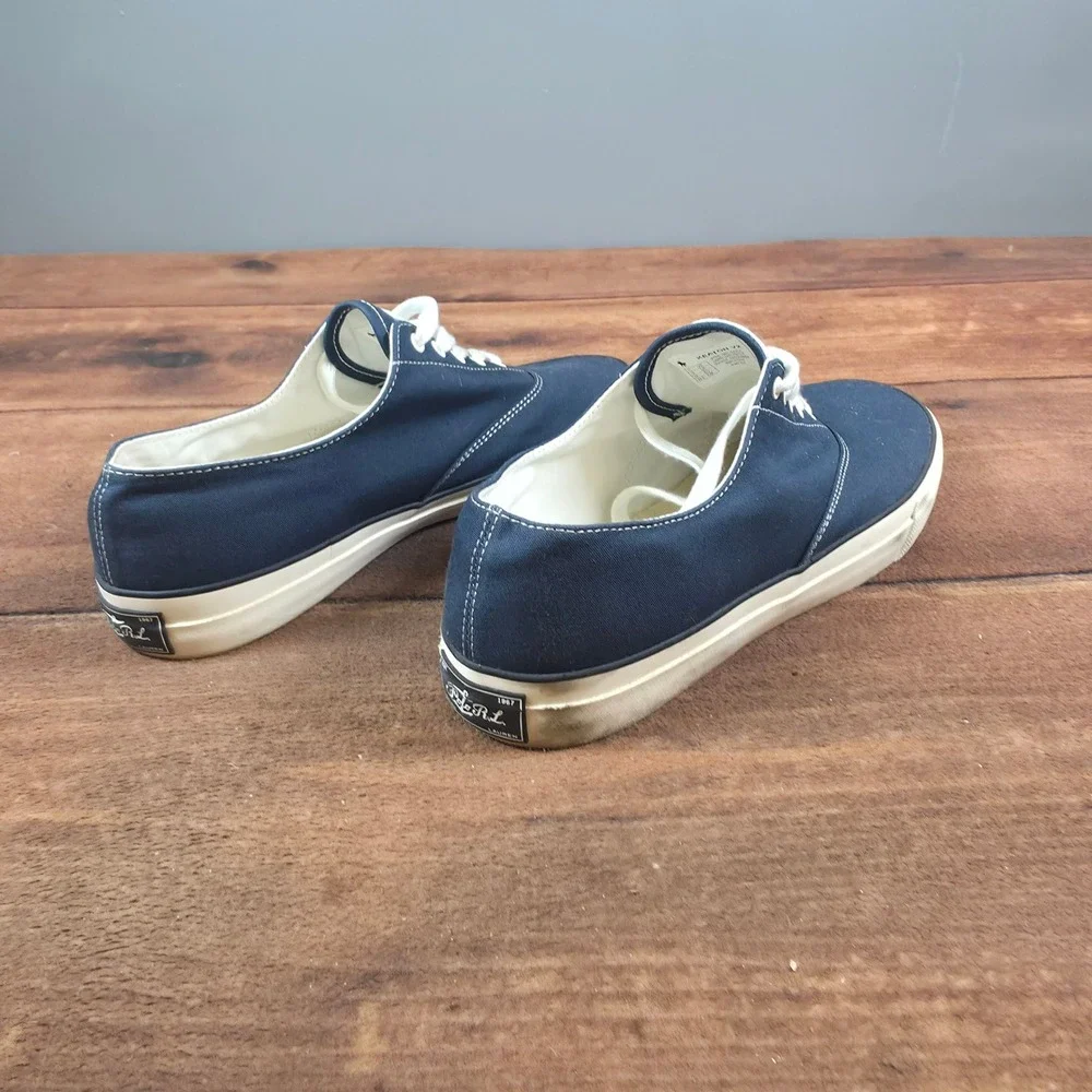 Polo Ralph Lauren Keaton V2 Sneakers Mens 11 Navy Good Canvas Low Top Shoes